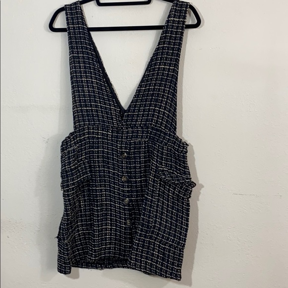 Dresses & Skirts - Black and cream tweed suspender dress